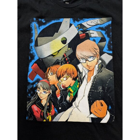 Persona 4 T Shirt Size Medium Group Action Graphic T-Shirt Rare Licensed Black - Picture 3 of 6